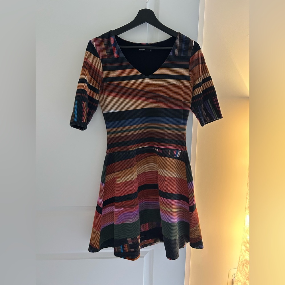 Desigual Multicolor Striped Mini Dress